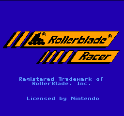Rollerblade Racer Title Screen